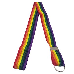 Cordão arco-íris com argola para caneca -54cm