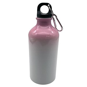 Squeeze mosquetão degradê rosa 500 ml