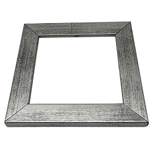 Moldura de madeira para azulejo 10x10 - prata