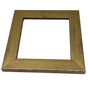 Moldura de madeira para azulejo 10x10 - dourada
