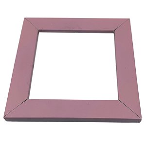 Moldura de madeira para azulejo 10x10 -  rosa