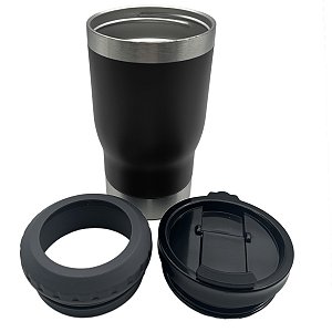 Copo de Cerveja Duas Tampa 450 ml - Preto