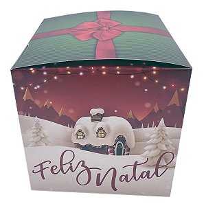 Caixinha Natalina para Caneca - Amor Paz Saúde