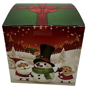 Caixinha Natalina para Caneca - Amor Paz Saúde