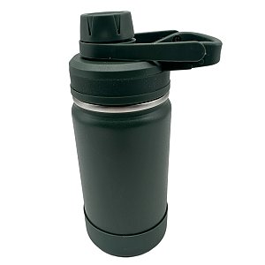 Garrafa 350 ml verde musgo com alça academia
