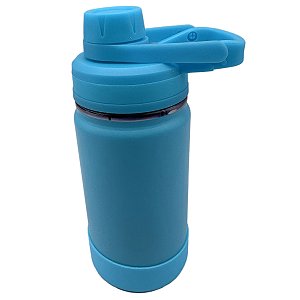 Garrafa 350 ml azul bebê com alça academia