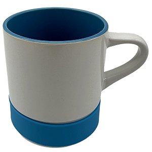 Caneca branca base alta azul -Live
