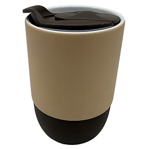 Copo buddy tampa e base silicone marrom- 325ml