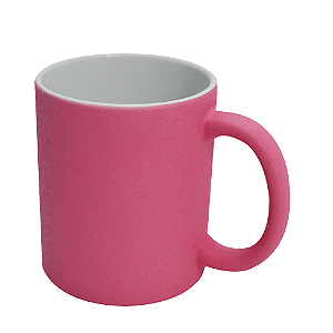 Caneca Cerâmica Craquelê Rosa – 325 ml
