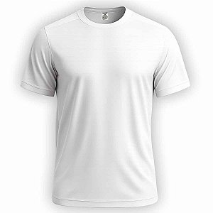 Camiseta Branca Dry Fit - P ao GG (100% Poliéster)