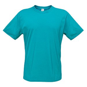 Camiseta Azul Turquesa - P ao GG (100% Algodão)