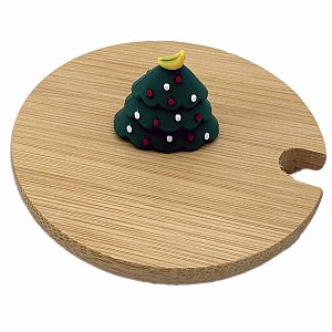 Tampa de bambu puxador árvore de Natal