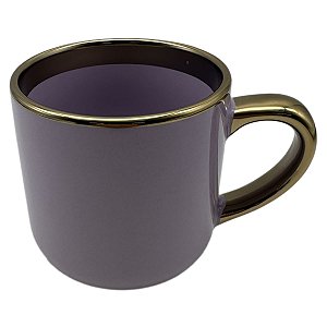 Caneca NV Imperial Lilás com Alça e Borda Dourado – 400ml