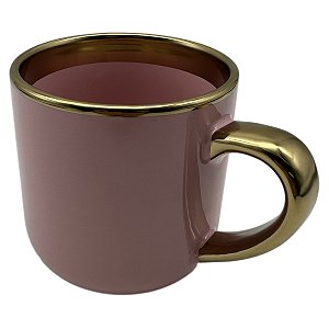 Caneca NV Imperial Lilás com Alça e Borda Dourado – 400ml