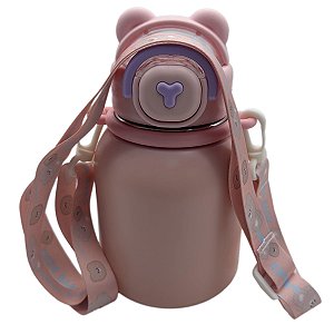 Copo Inox Térmico Baby Bear 550ml Rosa Claro