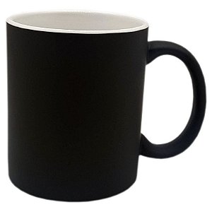 Caneca Mágica Preta Fosca 325ml - Importada