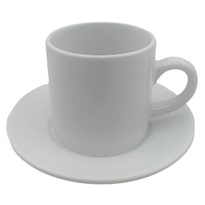 Xícara Branca 88ml com Pires - Live