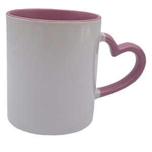 Caneca Coração Com Listra Cera - Ideal Lar