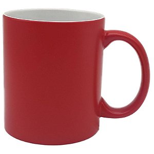 Caneca Mágica Vermelha Semi-Brilho (Porcelana 325ml P/ Sublimação)