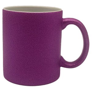 Caneca Glitter Lilás (Porcelana 325ml P/ Sublimação)