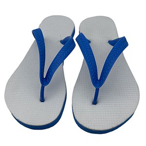 Chinelo para Sublimação com Sola e Tira Azul Royal (Par)