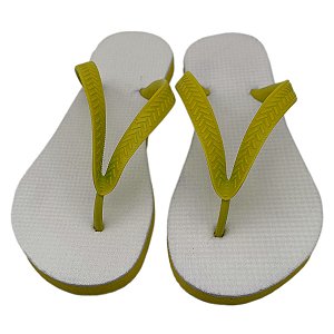 Chinelo para Sublimação com Sola e Tira Amarela (Par)