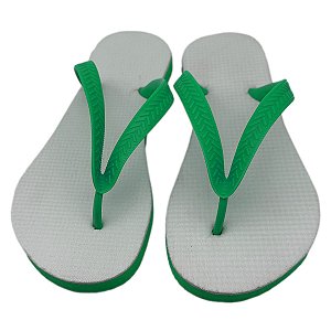 Chinelo para Sublimação com Sola e Tira Verde (Par)