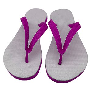 Chinelo para Sublimação com Sola e Tira Rosa Pink (Par)