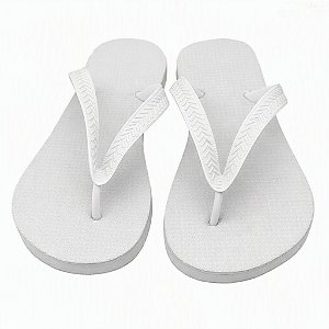 Chinelo para Sublimação com Sola e Tira Branca (Par)