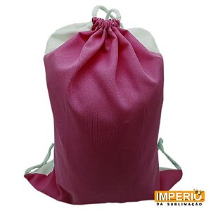 MOCHILA ADULTA 30X40 PARA SUBLIMAÇÃO ROSA PINK