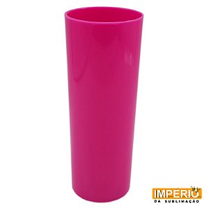 Copo Long Drink Leitoso Rosa Chiclete 