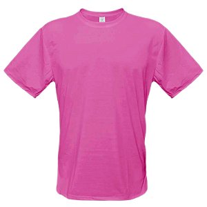 Camiseta rosa chiclete 100% poliéster do p ao gg