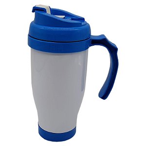 Caneca de Polímero Plástico Inquebrável Infantil Azul Royal TEDDY BEAR MOTO  CORRIDA VERMELHA