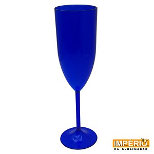 Taça Champanhe Translúcida Azul Bic