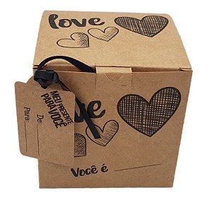 Caixinha Kraft para Caneca "Love" (11oz) - 12 unidades