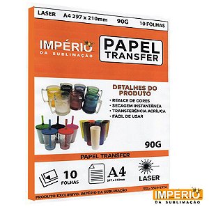 Papel Laser Transfer 90g. - 10 folhas