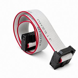 Cabo Flat 10 Vias 30cm 28AWG Conector IDC Latch Fêmea