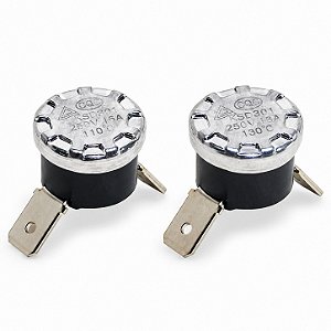 Kit 2 Termostatos Stermax 110°C NA + 130°C NF 16A 250V