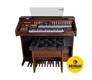 Órgão Eletrônico Harmonia HS480 Glory. Visor interativo, memórias e Drawbars