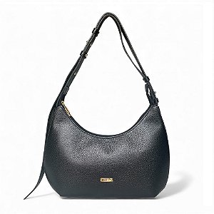 Bolsa Couro Legítimo Omblo Alça longa Lua Preta