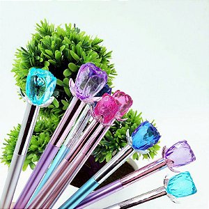 10 Canetas Kawaii Flor cristal