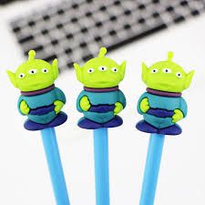 12 Canetas Kawaii Monstros 3 olhos
