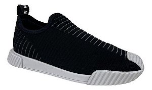 Tênis Slip On Arezzo Preto Knit A12050001