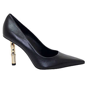 Scarpin Arezzo Couro Salto Bamboo Metal A135490001