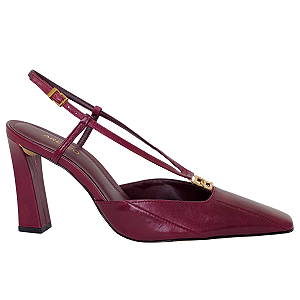 Scarpin Arezzo Couro Salto Alto Slingback Elo A136940005
