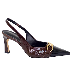 Scarpin Luz da Lua Slingback Verniz 80340011