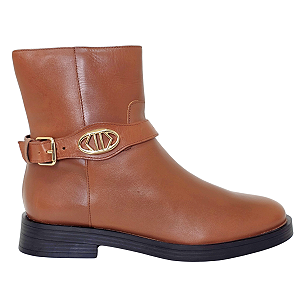 Bota Arezzo Couro Cano Curto Detalhe Metal A137350002