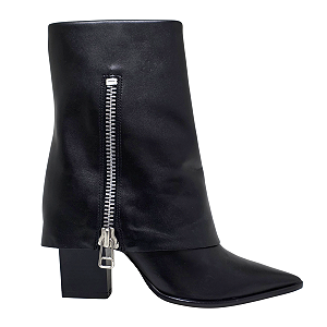 Bota Arezzo Couro Cano Médio Capa Zíper A046610013