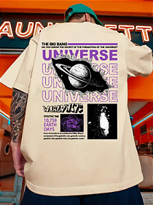 Camiseta Masculina Streetwear Universe Ombro Caído