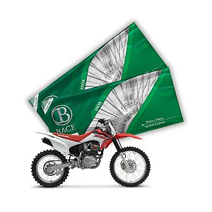 Jogo de Raios Aço Inox Polido 4mm Bace Dianteiro e Traseiro Crf 230